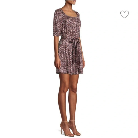 Rebecca Taylor Francesca Square Neck Floral Dress Size 6 - Picture 5 of 12